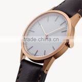 PVD Rosegold Stainless Steel Case Sapphire Lenses Water Resistant 5ATM Leather Luxury Watch thumbnail-6
