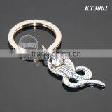 Three-dimensional Snake Shaped Keyring New Fashion Alloy Silver Metal Cobra Keychain thumbnail-4