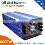 Hot New Products 6000 Watt Pure Sine Wave Inverter 12v to 240v Supplier's Choice