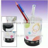Pen Container Usb Hub With Speaker Function and LED Indicator
