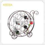 Decorative Metal Wine Rack Metal Bottle Wine Regal Antique Style Black thumbnail-2