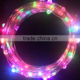Silver Wire String Light / 40 Ft / 240 Micro Led's RGB Multi - Color / 12v Power Adapter /Perfect Application for Christmas