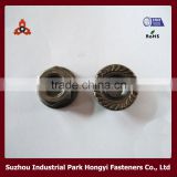Stainless Steel Hex Flange Bolt Nut with knurled