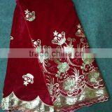 Guangdong Supplier Handcut African Velvet Lace Fabric With Sequins thumbnail-4
