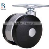 2016 Newest 3-inch Black Metal Plate Nylon Plastic Rivet Swivel Caster With Brake thumbnail-2