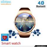 EXCELVAN Smart Watch KW18 SIM Watch MTK2502C Pedometer Heart Rate Monitor Touch Screen Smartwatch for IOS Android Smartphone thumbnail-1