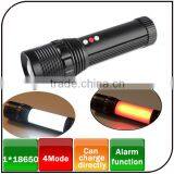 2015 Hot Sale Rechargeable Alarm Light Camping Light Emergency Flashlight