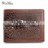 Male Business Genuine Leather Coin Purse 3D Crocodile Wallet for Men thumbnail-1