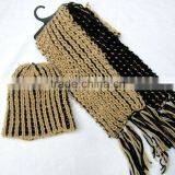 Knit Kid's Winter Colorful Double Layer Hat and Scarf Set
