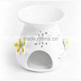 Factory Mde Flower Embossed Design Ceramic Incense Burner Embossed Logo Oil Burner Quality Choice thumbnail-5