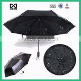 Black UV Inside Screen Printing Made in China Logo Umbrellas