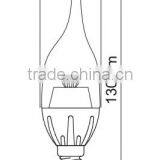 Hot Sale CE-LVD/EMC, RoHS, TUV-GS Approved 2835 Smd Led Bulb Lamp C30HLAP 6W 470LM E14 E27 B22 LED Candle Bulb Light thumbnail-3