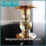Christmas Gift Decorative Glass Gold Candle Holder