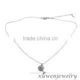 Glass Shape Stainless Steel Cute Best Friend Necklaces With Crystal