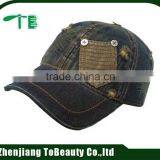 4 Panel Black Brushed Cotton Baseball Caps thumbnail-2
