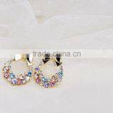 New Fashion 1pair Women Lady Elegant Crystal Rhinestone Ear Earrings thumbnail-2