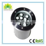 9w waterproof Led Buried Light Stainless Steel Garden solar outdoor Light with CE RoHs approved