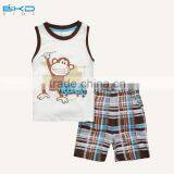 BKD OEKO-Tex 100 Sleeveless Boys Wear Set, Soft Print Bpys Wear Tops and Pants thumbnail-1
