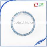 Handmade Wide Pressed Real Baby's Breath Blue Dried Flower Resin Bangle for Women thumbnail-4