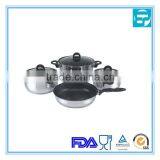 7Pcs Stainless Steel Induction Cooker Compatible Cookware With Bakelite Handle