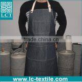 Black Denim Apron With Leather Straps thumbnail-4