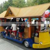New European style four wheel open top sightseeing food and coffee bus