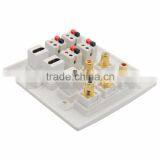 5 X RCA 3 X HDMI 4 X Speaker Female To Female Wall Plate Support Customization thumbnail-4
