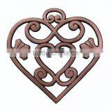 Heart Shape Antique Cast Iron Trivets