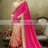 Artful Magenta Viscose Art Silk Saree/buy online designer sarees