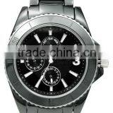 Quartz Watch Ceramic 3atm Stainless Steel Case Back Japan Movt Men Women Wrist Watch thumbnail-1