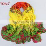 Latest Design Women Vintage Print Lady Soft Warm Voile Neck Scraf Wrap Stoles thumbnail-2