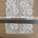 Hot Sale Jacquard White Cotton/Nylon Stretch Elastic Lace Trim, Lace Trimming For Underwear/Lingeria thumbnail-3