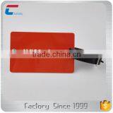 Custom Hard Pvc Single Piece Silkprinting Luggage Tag With Leather Strap thumbnail-1