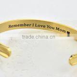 Deep Engraving Message Bangle Jewelry Bracelet With Cheap Price