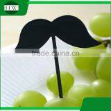 Eco Plastic Tableware Cartoon Mustache Beard Fruit Fork Set thumbnail-2
