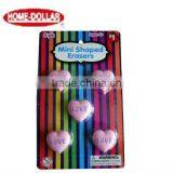 5 Pcs Mini Heart-shaped Valentine Love Promotional Erasers thumbnail-1