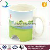 Round 11oz Straight Ceramic Dolomite Decal Mug With Special Shape thumbnail-3