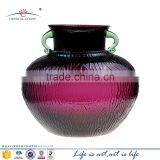 Decorative Large Oval Colorful Blown Glass Flower Vase for Wedding thumbnail-1