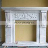 Volakas White Marble Fireplace thumbnail-1