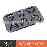 6 Cups Non-stick Carbon Steel Cake Baking Pans thumbnail-1