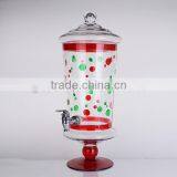 Christmas Gift Glass Cold Beverage Dispenser With Tap thumbnail-1