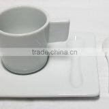 Lifestyle Promotional Porcelain Espresso Coffee Cup and Saucer Set With Spoon thumbnail-3