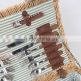 New 4 Persons Wicker High Quality Picnic Basket thumbnail-4