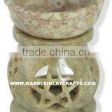 White Soapstone Aroma Oil Burner thumbnail-1