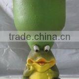 Knock-down Outdoor Garden Fiber Glass Clay Frog Flower Planter Pots thumbnail-2