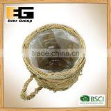 Natural Rattan Teapot for Garden Planter thumbnail-3