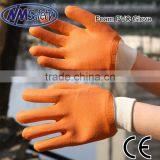 NMSAFETY Coffee Color Foam Pvc Knitted Wrist Gloves Pvc Work Gloves thumbnail-1