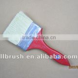 4'' Paint brush of wooden handle dyed red color