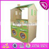 2017 New Design Grand Double Sided Wooden Kids Kitchen Play Set W10C261 thumbnail-2
