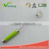WCW034 Stainless Steel Rotary Egg Whisk, Egg Beater,Stainless Steel Wire Manual Whisk Rotary Egg Beater Hand Mixer Kitchen Gadge thumbnail-1